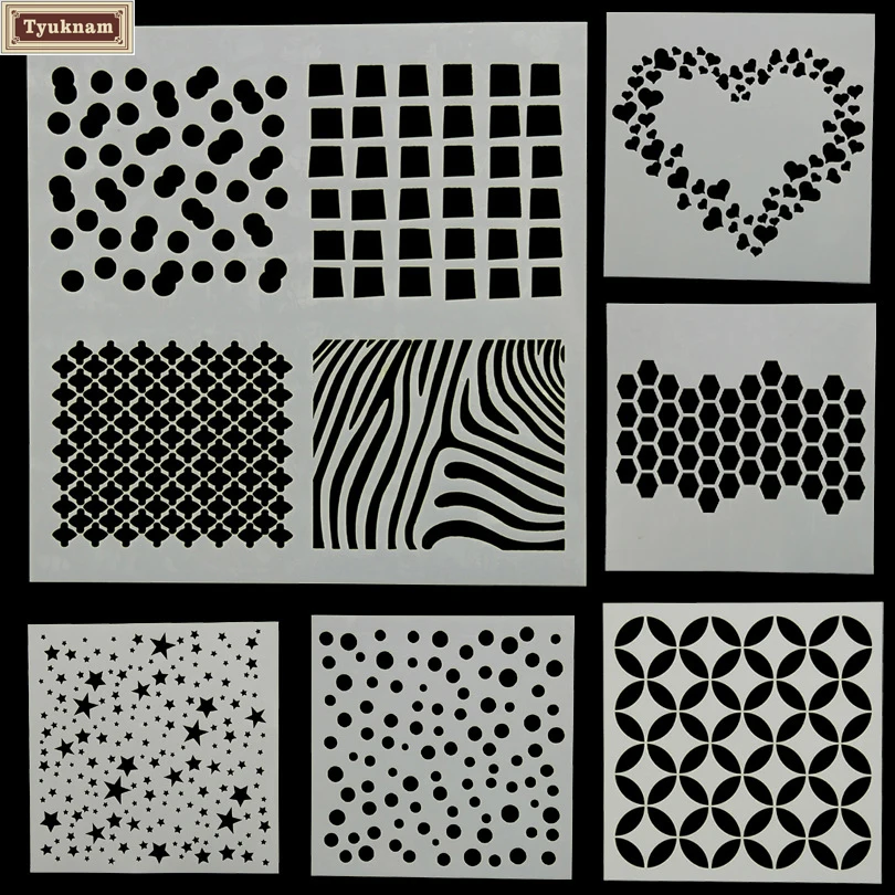 6 шт./лот выпечки декора молоко Кофе торт кекс печенье трафарет шаблон формы