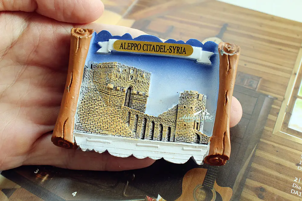 Сирия Алеппо цитадель туристический сувенир для путешествий 3D магнит на
