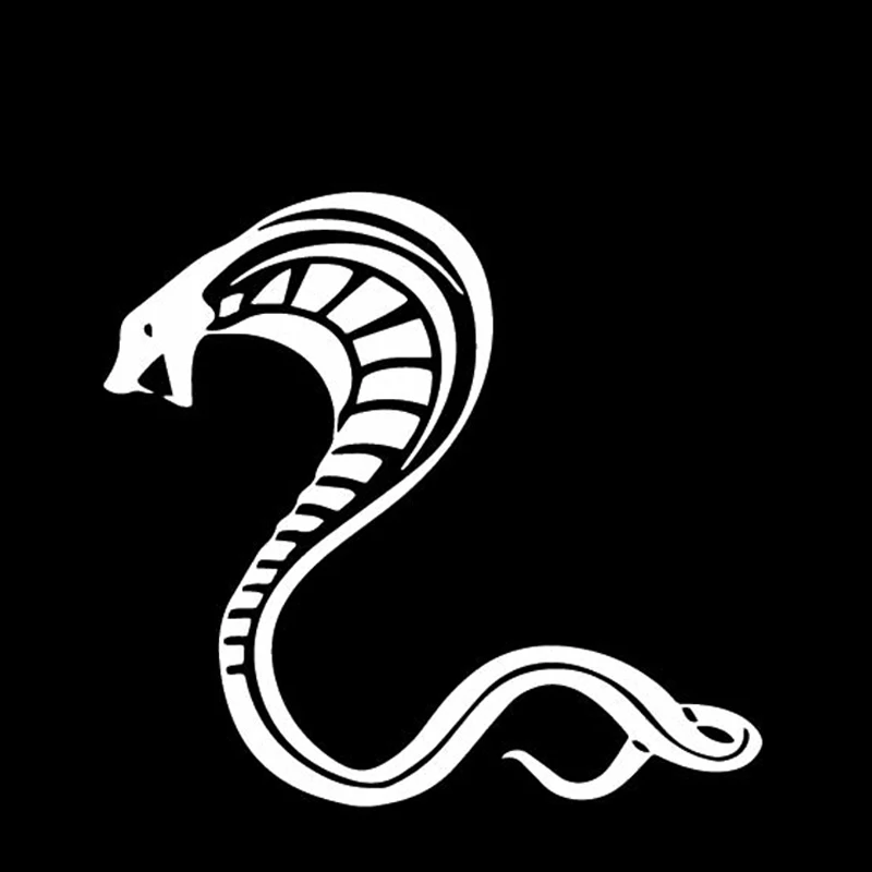YJZT 15.2CM*14.1CM Cobra Pattern Car Sticker Vinyl Decal Body Of Decorate Black/Silver C4-1540 | Автомобили и мотоциклы