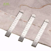 chainhostainless steel sewing hemming crimping clips3 inch fixed ruler diy sewing quilting accessories5 pieces