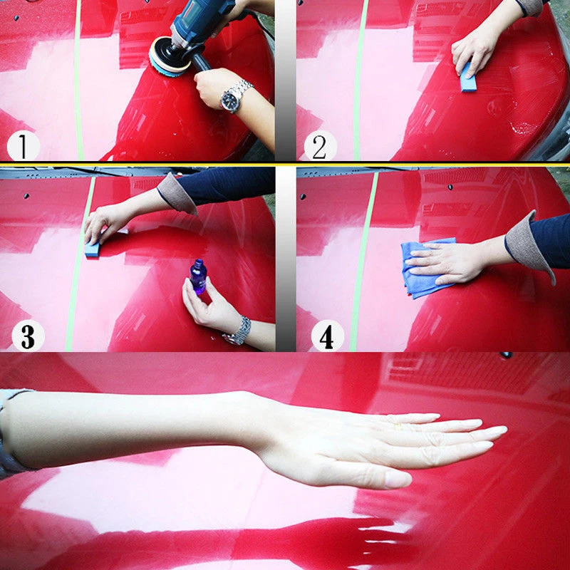 Средство для ухода за покрытием Жидкий блеск в 1 бутылке искусственное стекло