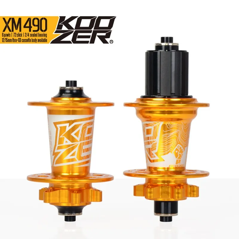 Koozer ступицы 4 подшипника MTB горный велосипед ступица задняя 10*135 мм QR100 * 15 12*142 через