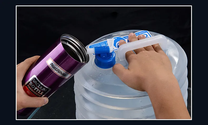 Складное ведро для воды NatureHike, складное ведро для хранения 5L 10 L PE, пищевые принадлежности для походов и кемпинга, дорожные наборы