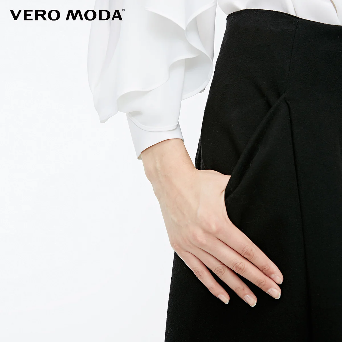 Vero Moda Новая женская OL Стиль нерегулярный пошив боковой карман средняя посадка юбка | 31841G512