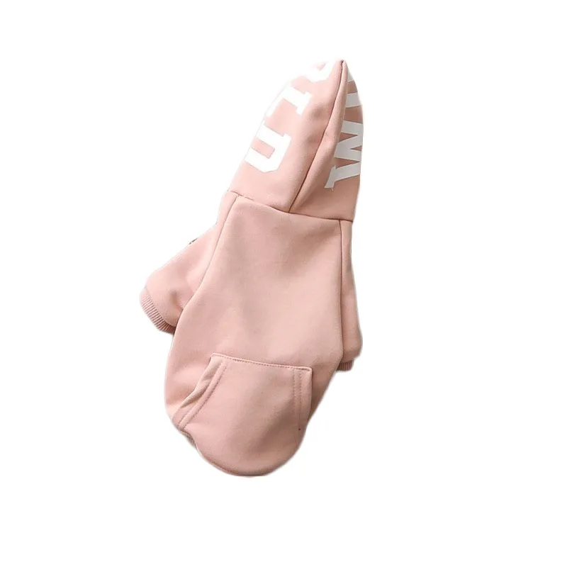 Pink Весенняя одежда для собаки для маленьких собак; одежда для домашних животных для чихуахуа; Французский бульдог; хлопковые толстовки; куртка для собак; костюм для мопса; 4XL - Цвет: Pink