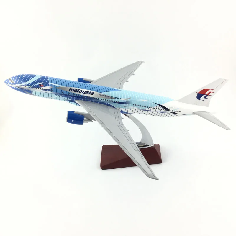 Авиапассажиров самолет 45 см BOEING777 MALAYSIA с трёхмерными чертёжами модель самолета