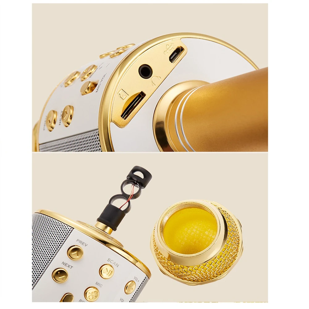 WS 858 беспроводной микрофон профессиональный конденсаторный караоке bluetooth Стенд