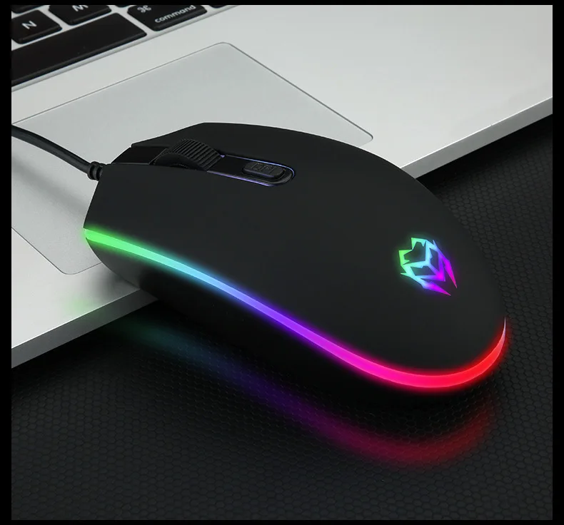 Проводная игровая мышь, настольный компьютер, USB ноутбук, офисная, домашняя, CF, есть курица, оборудование, отягчающая, внешняя мышь - Цвет: Черный