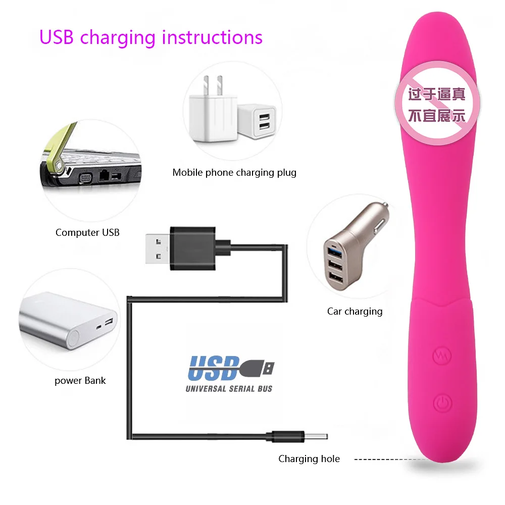 Секс магазин зарядка USB G spot моделирование Вибрирующий силиконовый