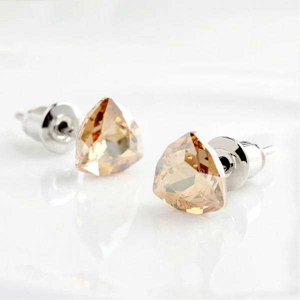 as picture Женские серьги Warme Farben с кристаллами Swarovski, 925 пробы, серебряные, простые серьги-гвоздики с кристаллами в форме капли воды для девочек - Цвет камня: as picture