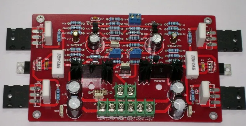 

KSA50 50W mono Class A 2SA1943/2SC5200 + MJE15032/MJE15033 Completed Amplifier board 100 * 160MM