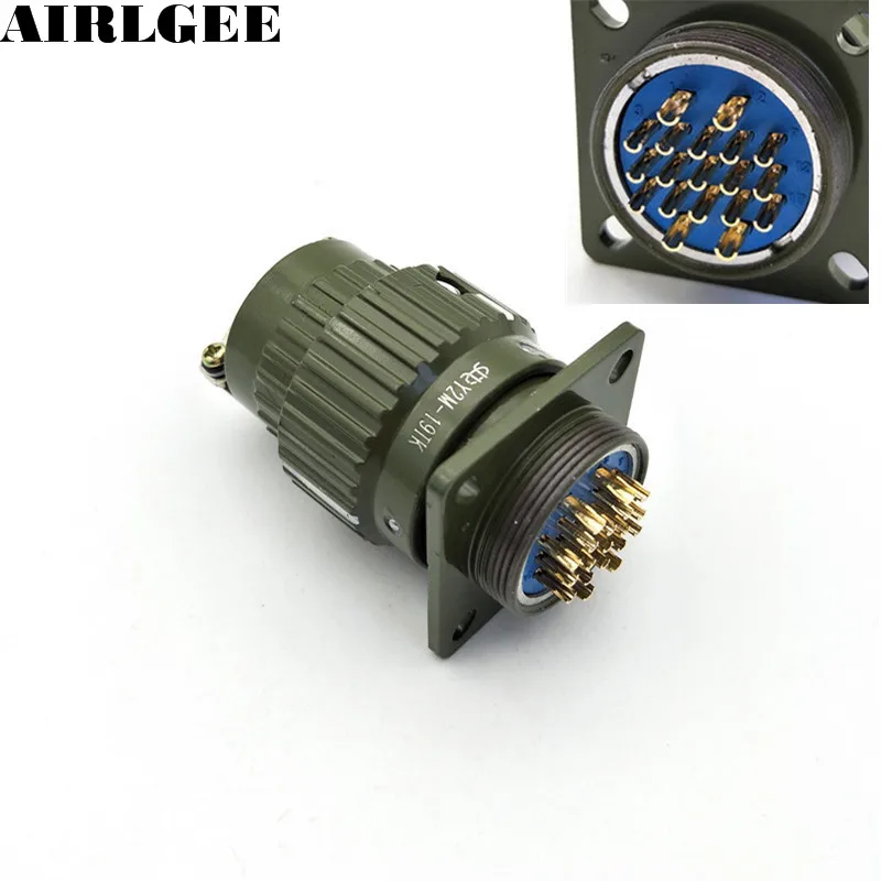 Военная Модель авиационный разъем позолоченный 19 контактов круглый армейский