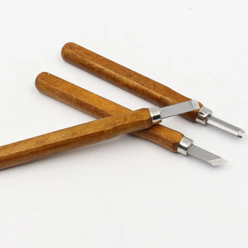 12 шт./компл. Деревообрабатывающие инструменты с деревянной ручкой для резьбы по