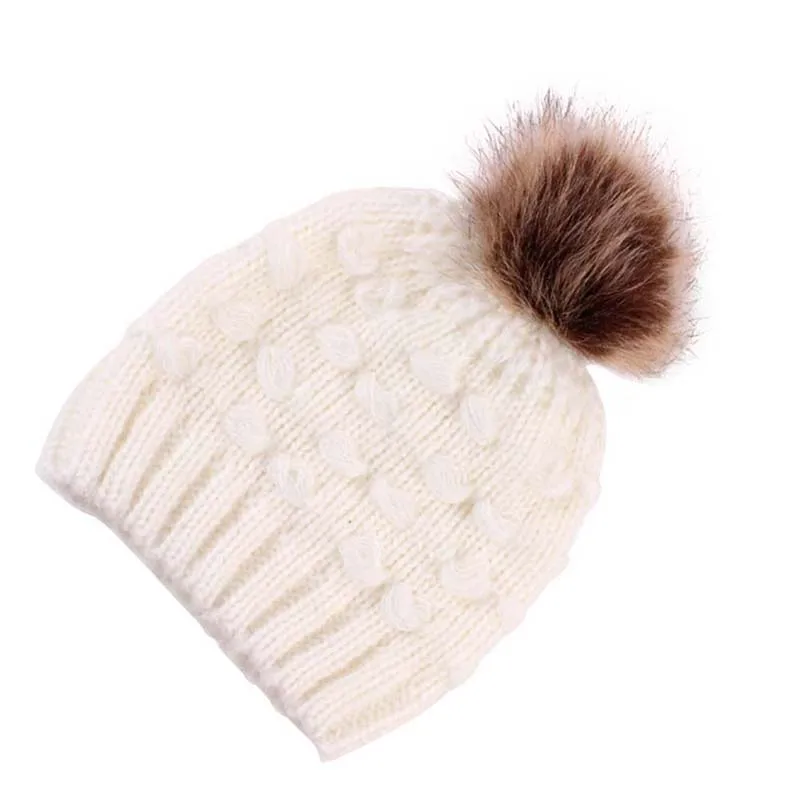 Зимние милые детские вязаные шапки для девочек и мальчиков детская чалма бини