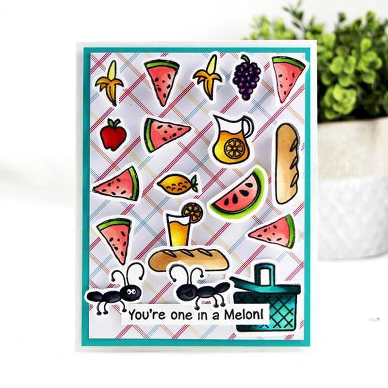Picnic Time Food Basket Clear Stamps for DIY Scrapbooking Craft Making Decoration Transparent Stempels New Silicone Seal | Дом и сад