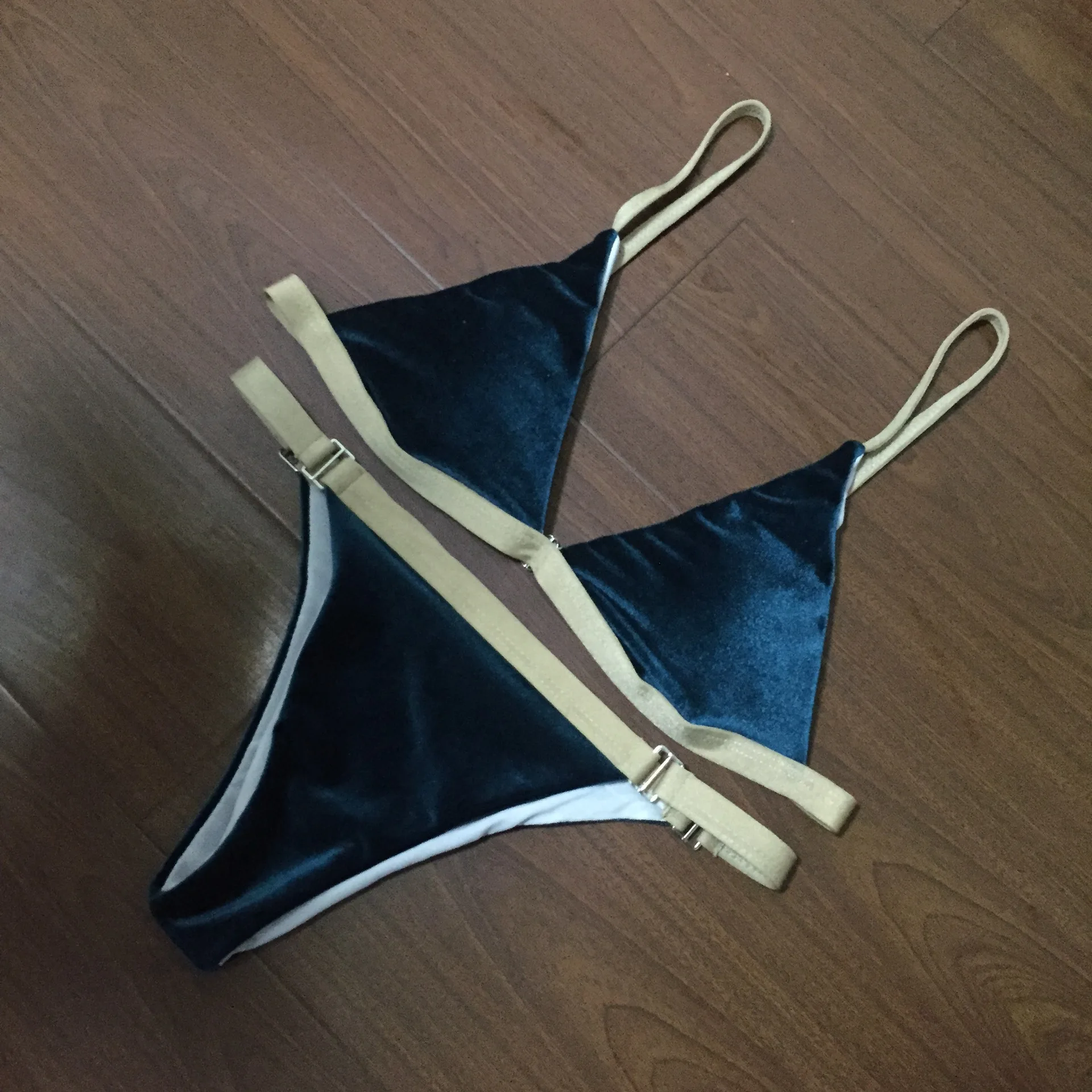 Женский велюровый купальник боди бандаж бархатный стринги Купальный костюм из