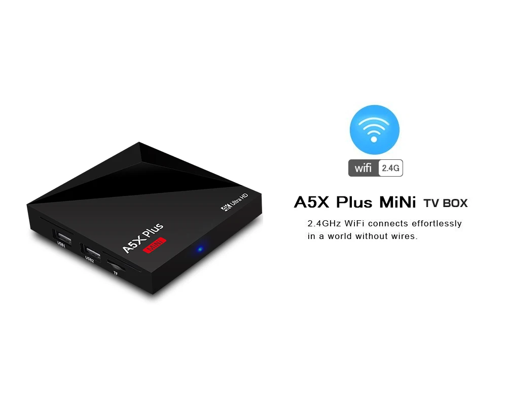Rockchip RK3328 4 ядра A5X плюс Мини Android 7.1 ТВ коробке 2 ГБ + 16 телеприставку К mini PC Box