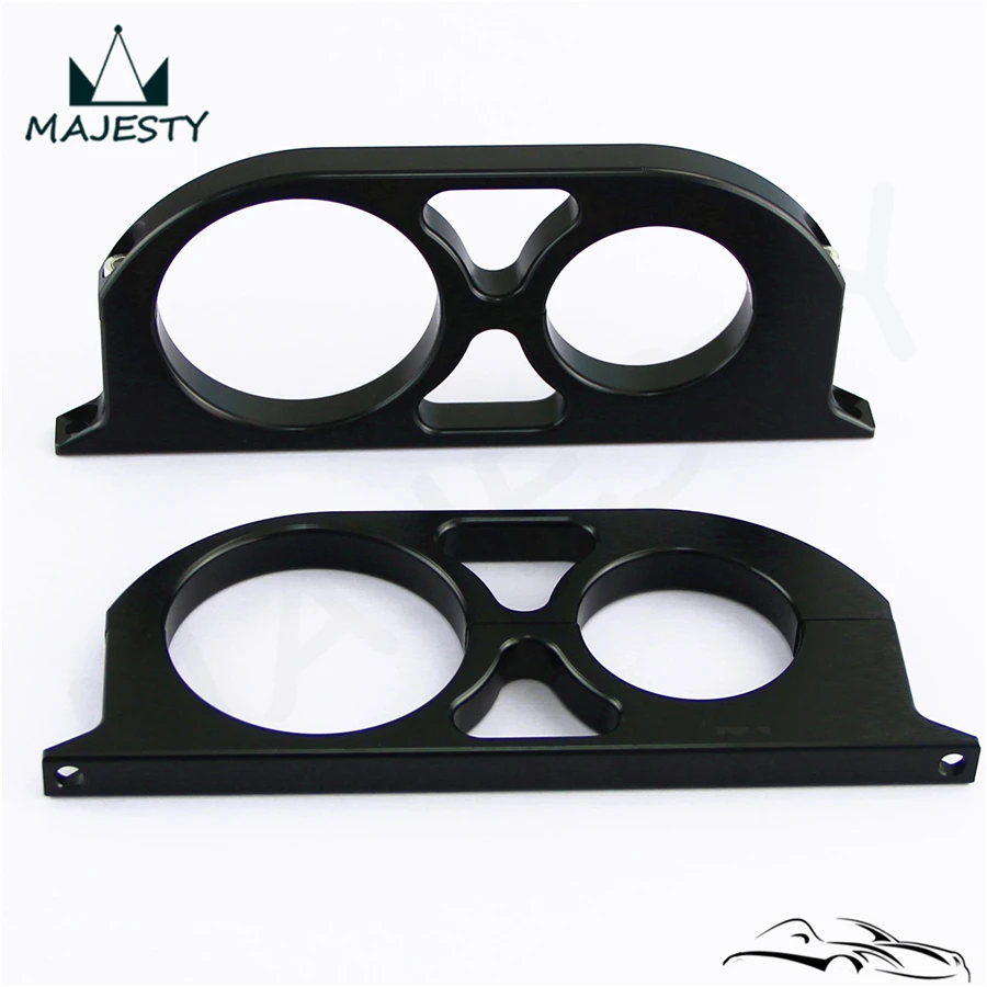 Dual Double 44mm&amp60mm Billet Fuel Pump Filter Mounting Bracket Clamp Kit | Автомобили и мотоциклы