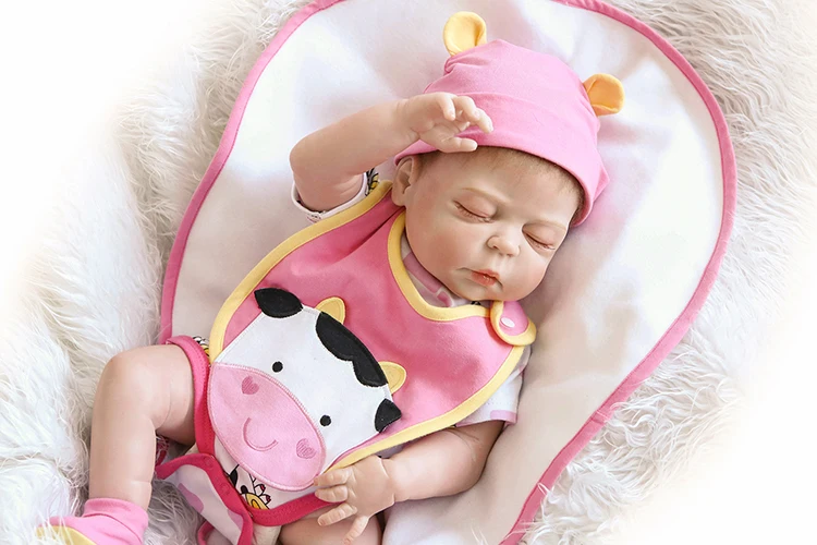 DollMai bebes reborn настоящая Спящая девочка куклы полное тело силиконовые мягкие BJD