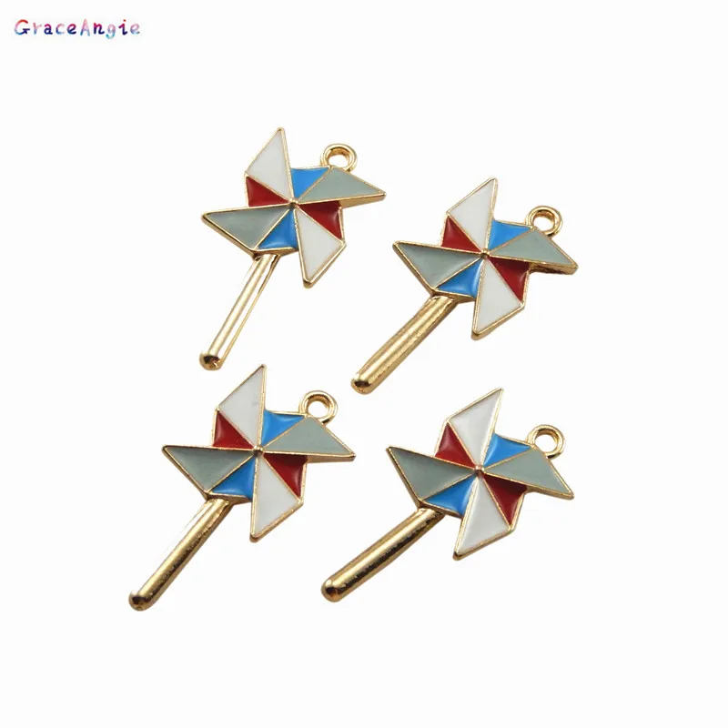 8 шт. подвеска в виде ветряной мельницы|pendant diy|handmade metalenamel diy |