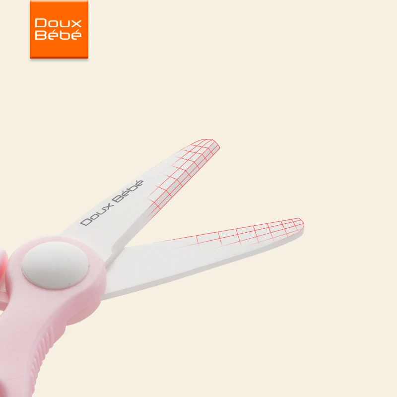 Doux Bebe Керамика ножницы для младенца Еда Детские инструмент Кухня с крышкой детей