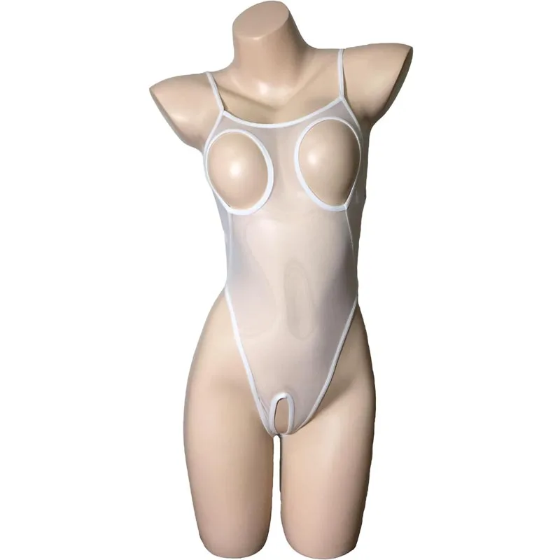 Сексуальный слитный купальник из прозрачной сетки без чашек с вырезом