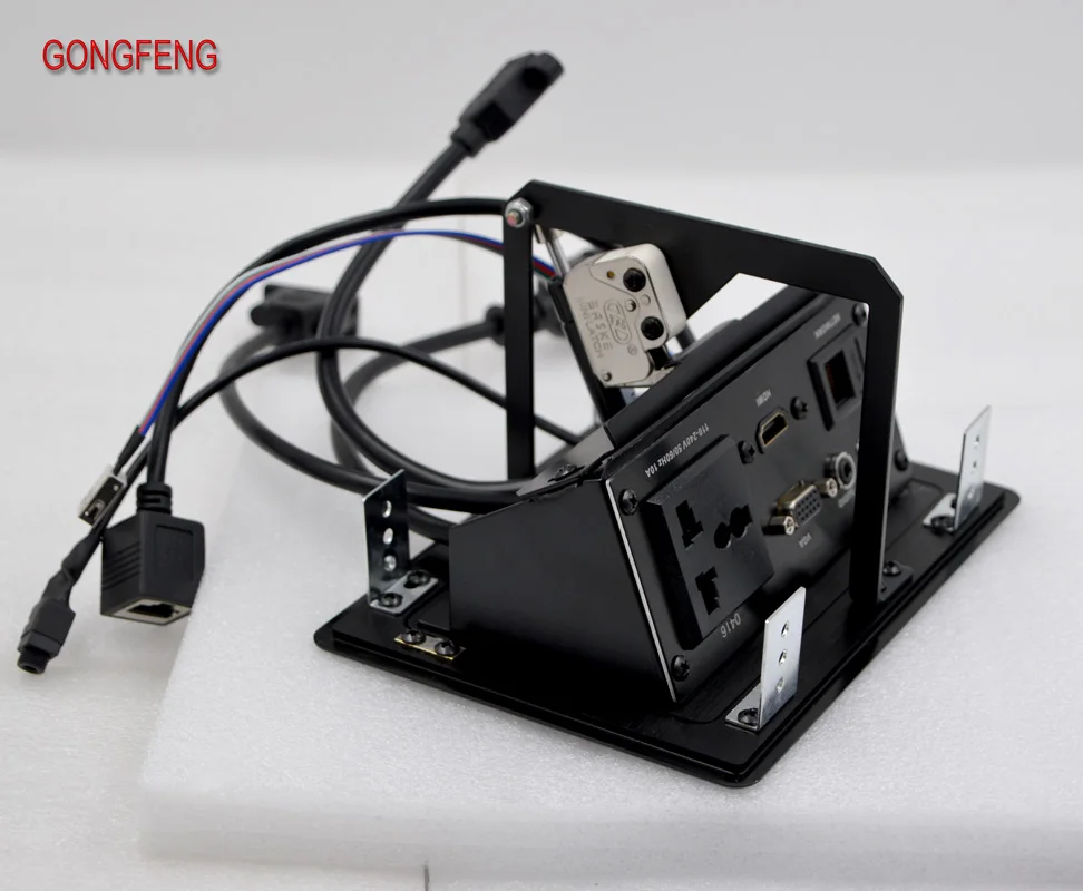 New LB-0416 Pneumatic Bounce Type Multifunctional hidden Desktop Socket with HD USB Connected Universal 3 hole Special Wholesale