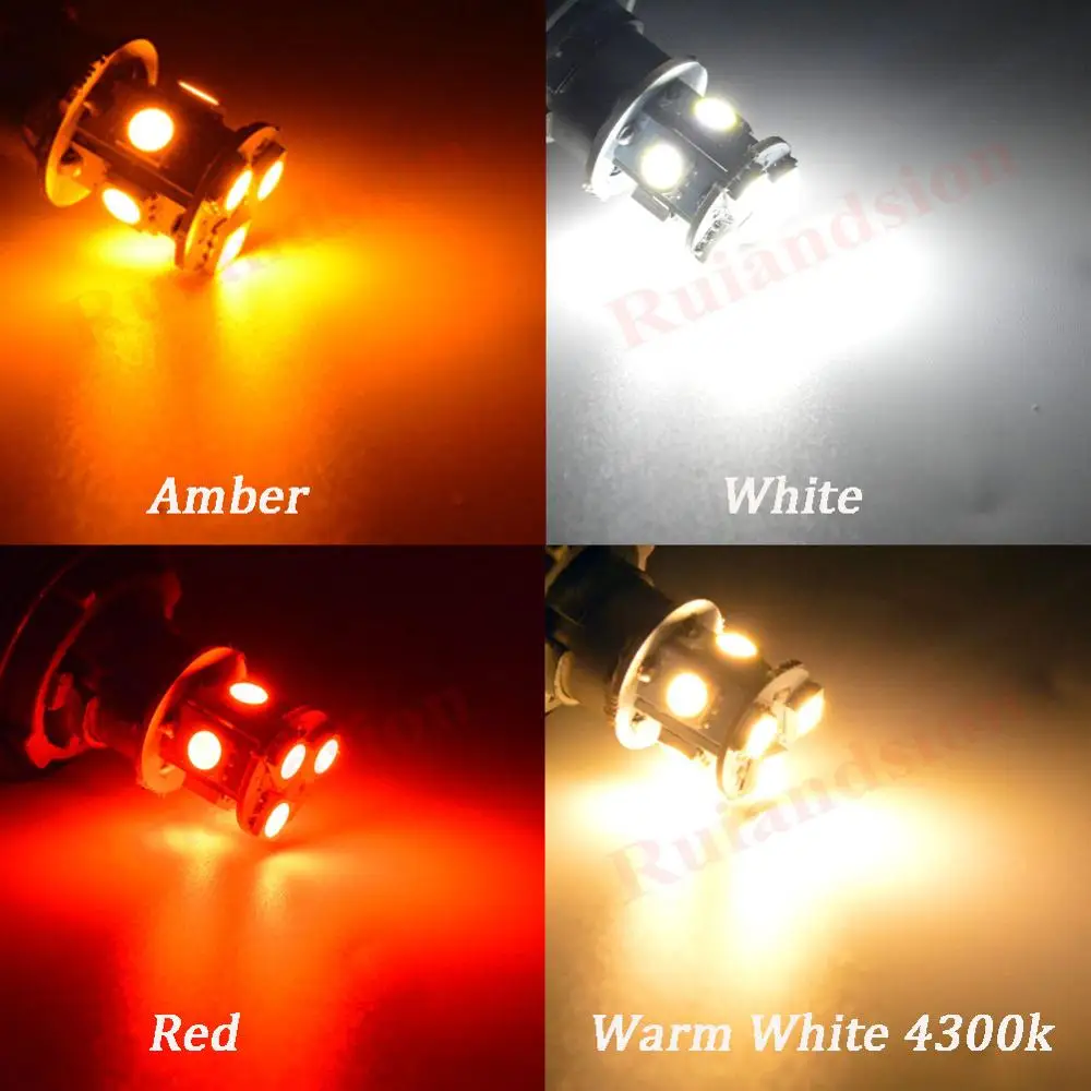 2 шт AC/DC 6V Белый 5050 8SMD светодиодные лампы 1156 BA15S автомобиль внедорожник резервный Стоп задний светильник сигнал поворота, стоп-сигналы индикатор W/Y/R/4300 K