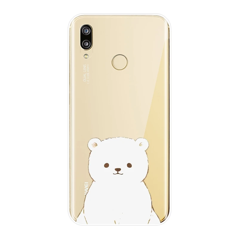Чехол для телефона из ТПУ Huawei P10 P20 P8 P9 Lite 2017 медведь силиконовая Мягкая задняя