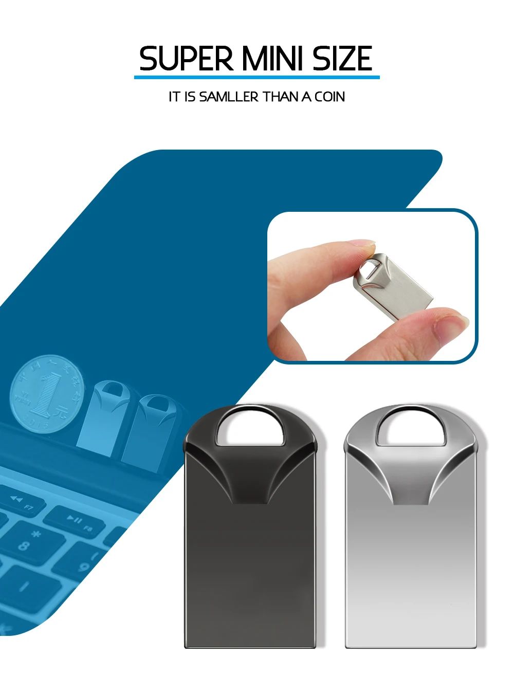 Модный супер мини металлический usb флеш-накопитель 8 ГБ 16 ГБ флеш-накопитель 32 Гб 64 Гб 128 ГБ usb 3,0 флеш-накопитель Флешка
