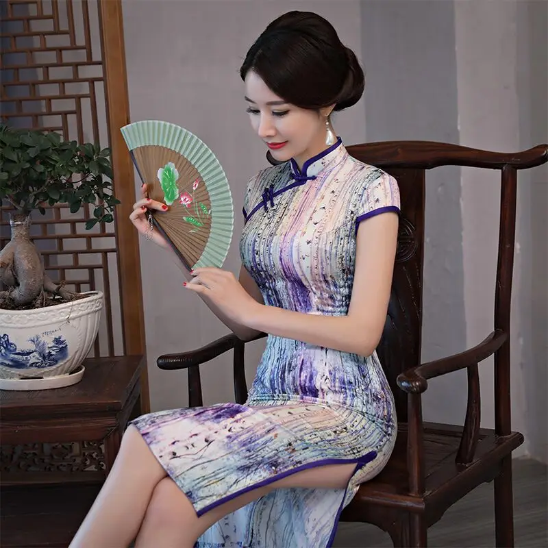 2019 женские летние короткие Cheongsam модная обувь в китайском стиле из