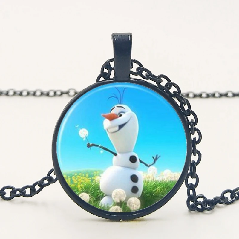 Новая подвеска с Анной подвеской Ge Elsa, ожерелье с изображением героев мультфильмов для девочек, ожерелье с драгоценными камнями, подарок для девочек, цепочка с мультяшным свитером
