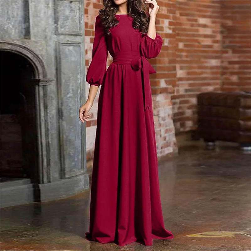 Для женщин Boho запястья рукава длинное вечернее Платье для вечеринки Das Mulheres Camisa De