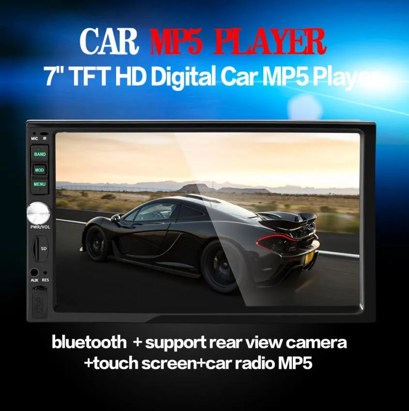 Новое поступление Bluetooth стерео аудио в тире Aux вход приемник SD/USB MP5 плеер dr27