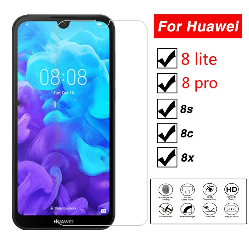 Защитное стекло для Huawei Honor 8 s 8c 8x закаленное S8 lite C8 Защитная пленка экрана Honer 8pro v8