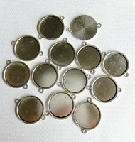 100pcslot antique silver ancient bronze cabochon base inner size 20mm round supplies for bracelets jewelry making findings
