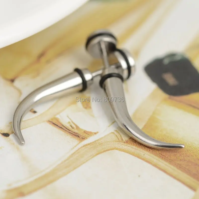 1 шт. мужские панковские серьги с коническим шипом из нержавеющей стали