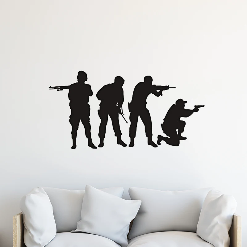 Army Soliders Boys Bedroom Cool COD Wall Art Stickers Decals Vinyl Home Room Dec | Дом и сад