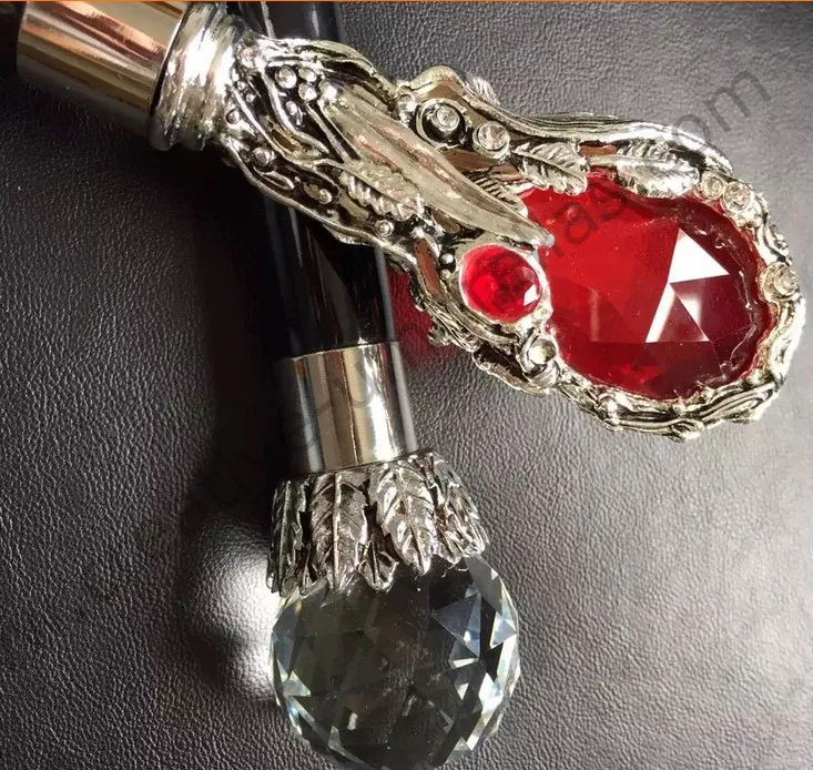 Offerte Ombrello In Cristallo Anti-tuono Alla Moda Elegante Antivento Dritto E Pieghevole Anti-uv Regalo Ombrello In Cristallo E Pubblicità Ombrello Rubino