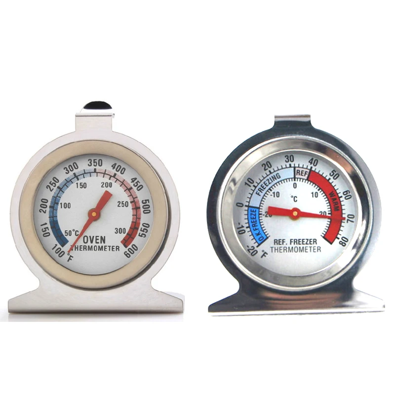 

1Pcs Food Meat Temperature Stand Up Dial Oven/Refrigerator Freezer Thermometer Stainless Steel Gauge Gage Kitchen Baking Supply