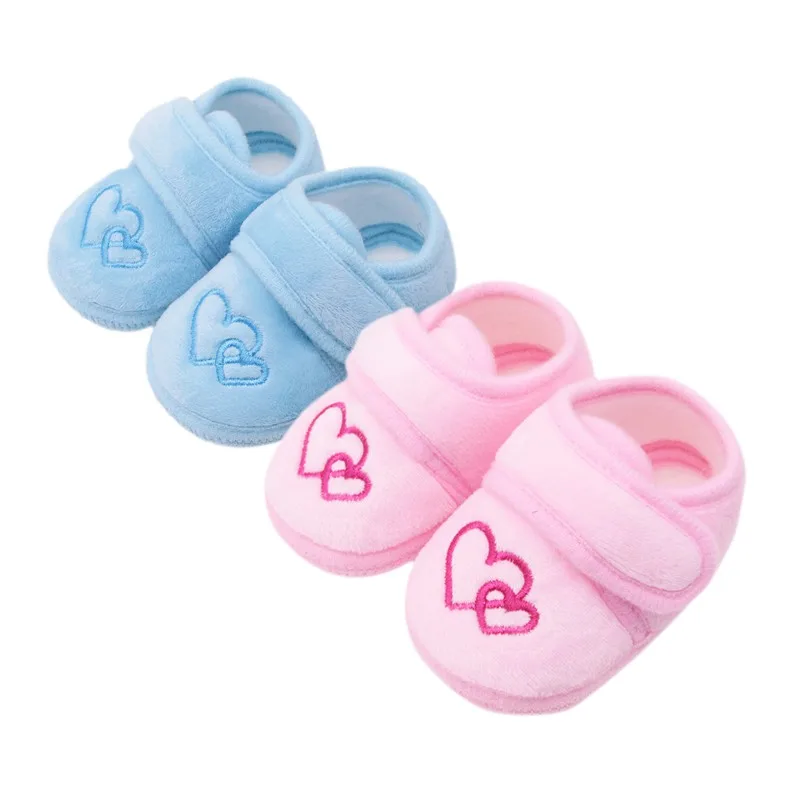 WEIXINBUY Cute Lovely Baby Shoes Toddler First Walkers Cotton Soft Sole Skid-proof Kids infant Shoes Princess Anti-slip Shoes