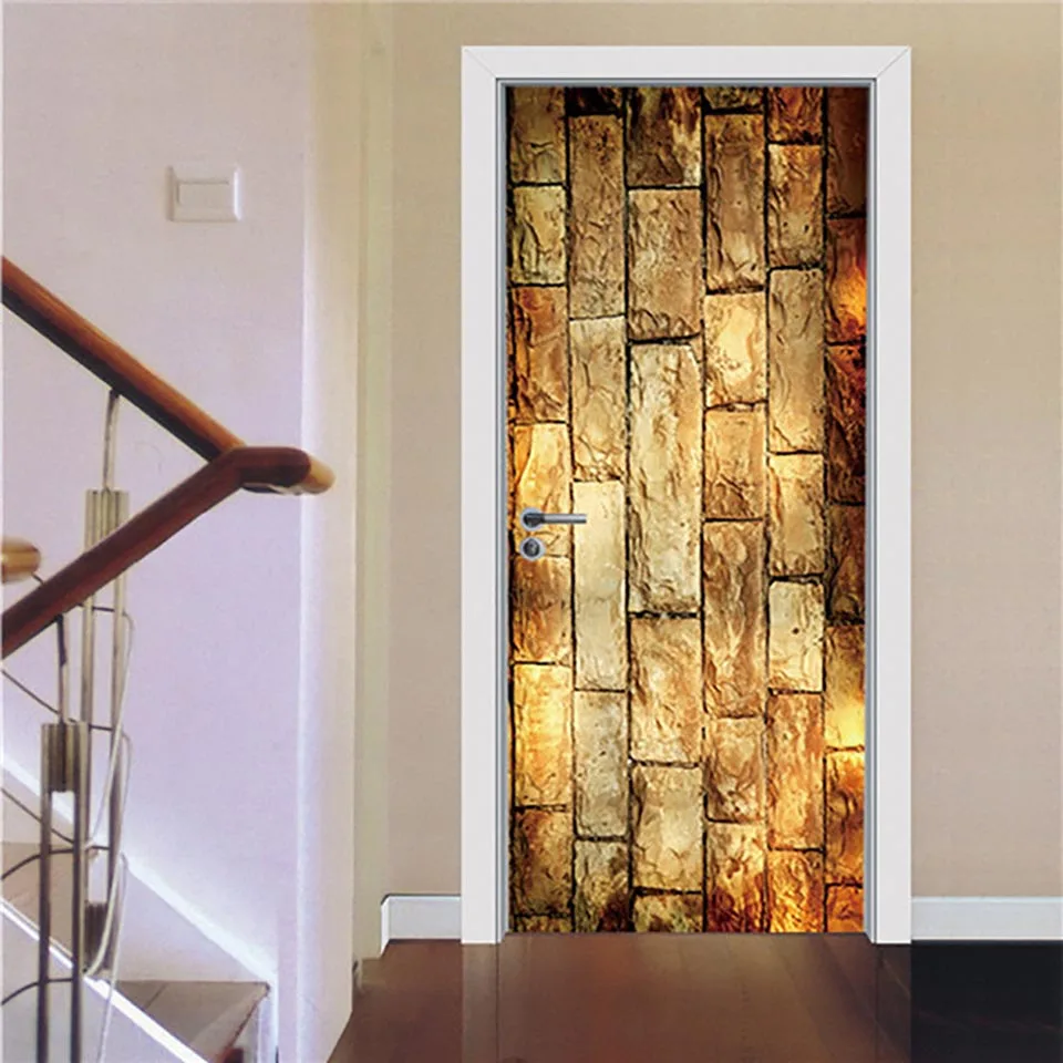 3D Шаг дверь наклейка новые наклейки строительные пейзажи росписи DIY