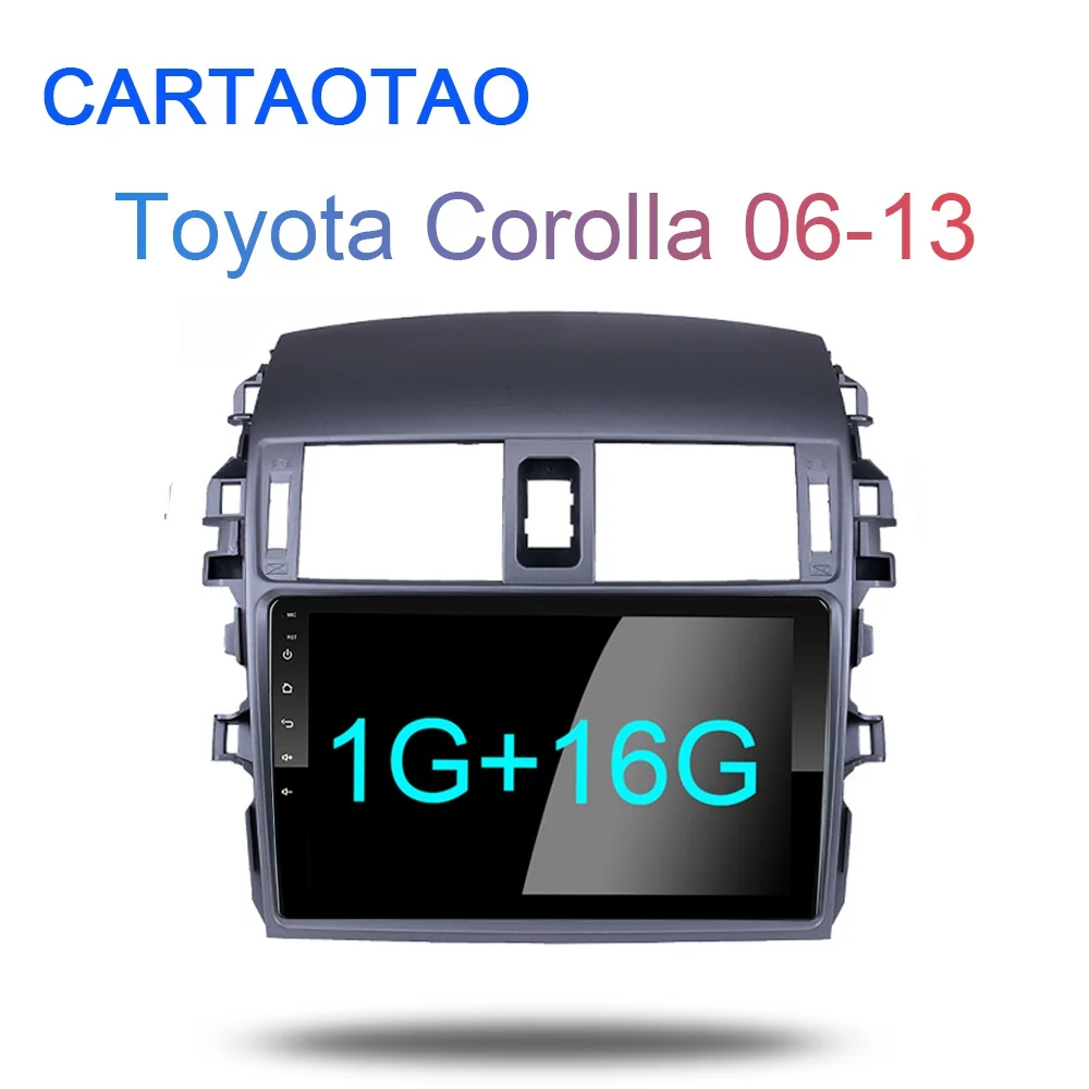 1G-16G 2G+ 32G " 2din Android 8,1 GO автомобильный dvd-плеер для Toyota Corolla E140/150 2006-2013 автомобильный Радио gps навигация wifi плеер - Цвет: 1G-16G