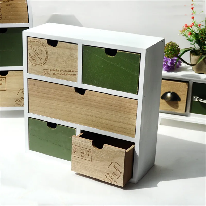 

ZAKKA Wood Makeup Organizer Storage Box Cosmetic Organizer Storage Drawers Jewelry Display Boxes