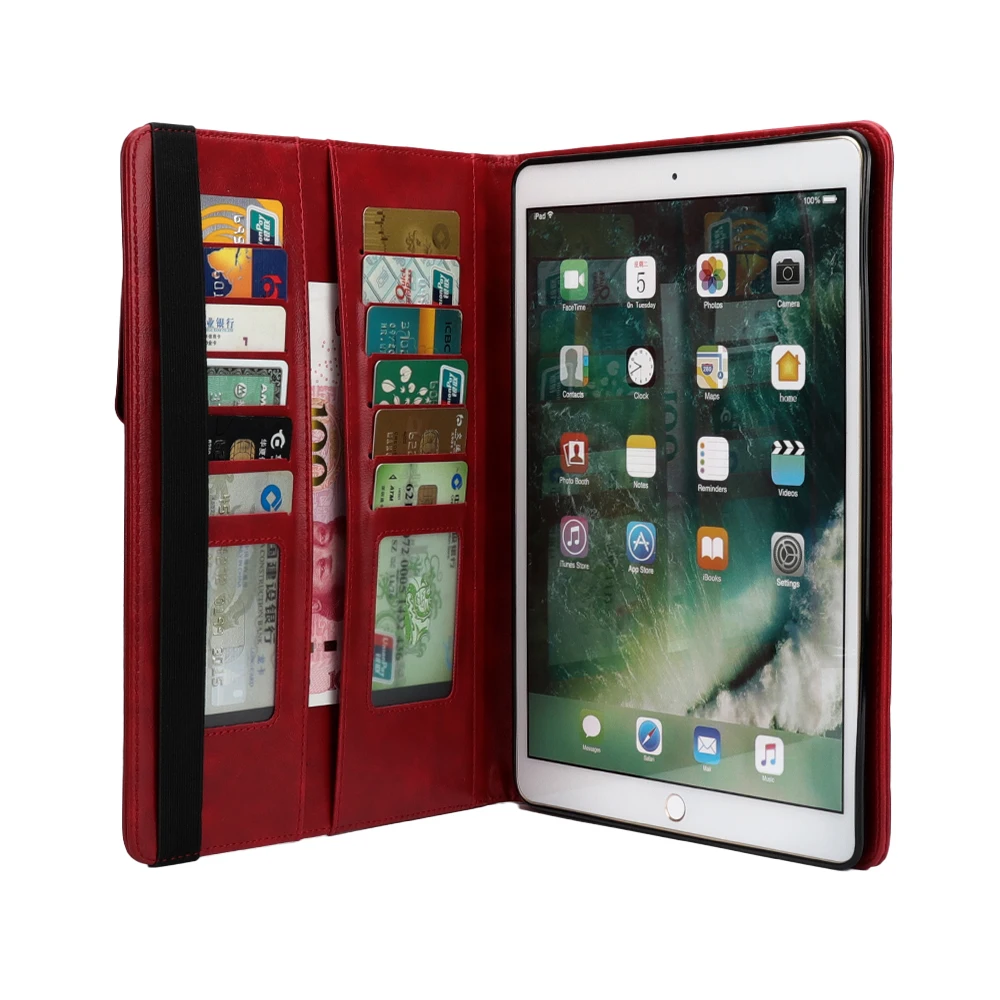 Для iPad 9,7 чехол с карандашом держатель кошелек карта многофункциональный чехол для iPad Air 1 2 для iPad Pro 9,7 Funda чехол s+ ручка