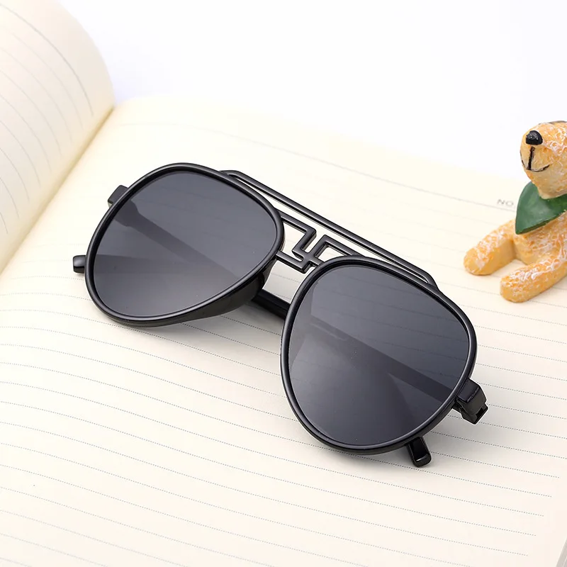 2018 Fashion Round Kids Sunglasses Children Sun Glasses Anti-uv Baby Vintage Eyeglasses Girl Cool UV400 Oculos Infantil De Sol |