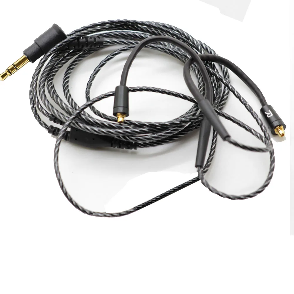 Фото MMCX SE215 Cable with MIC Single Crystal Copper Wire Detachable Cords for Shure SE215 SE315 SE425 SE846 Earphone Cable №5
