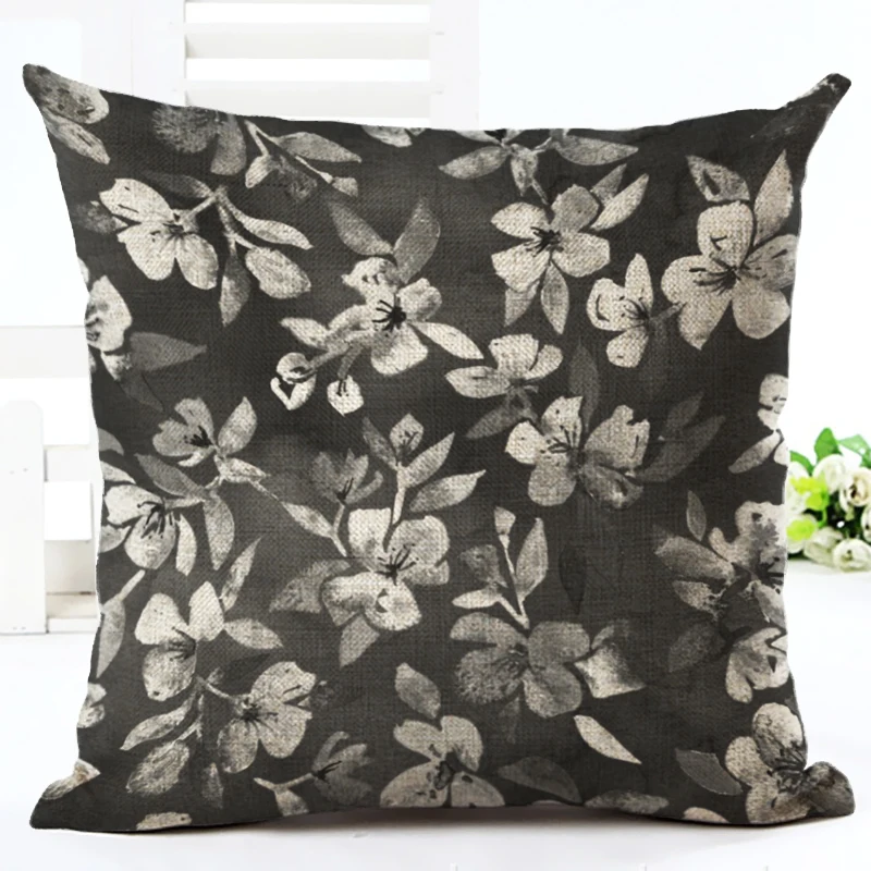 2016 Ретро стиль деревенский цветочный сектор квадратный льняной с принтом диван
