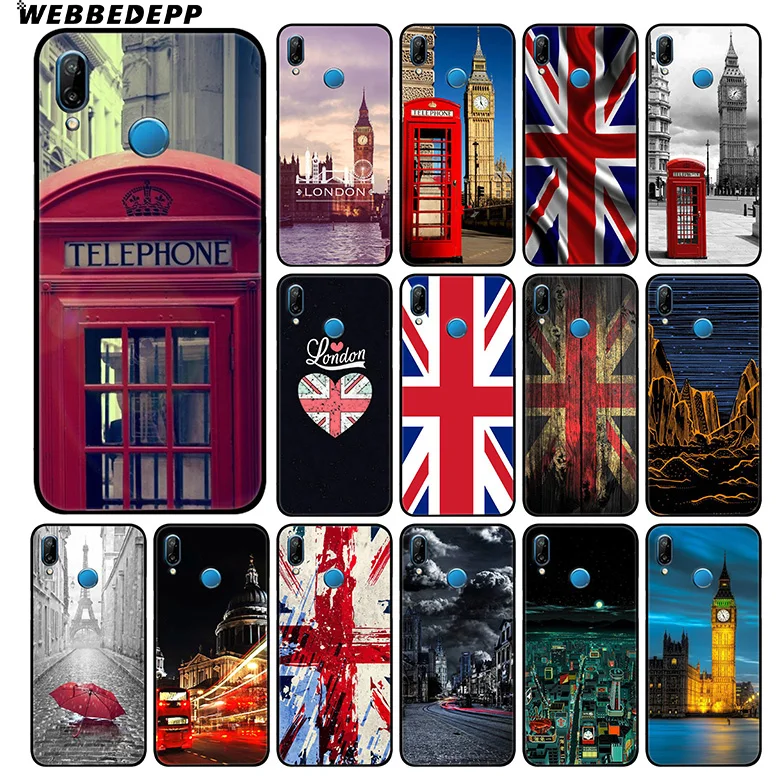 WEBBEDEPP London Bus Box Soft Case For Huawei P30 P20 Pro P10 P9 Lite 2017 P Smart 2019 & Nova 3 3i Y9 |