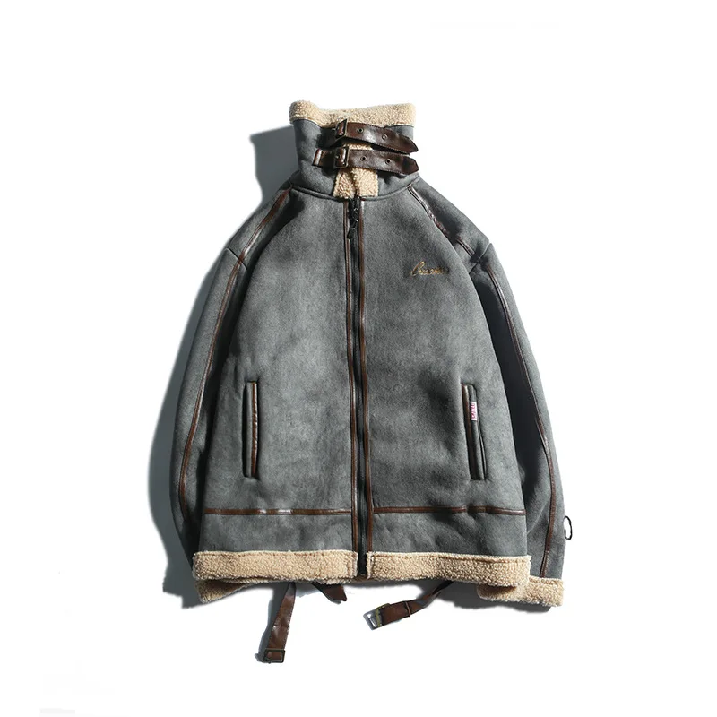 Мужская куртка в японском стиле толстая хлопок повседневная со стоячим